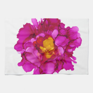 Paño De Cocina ¡¡¡Personalizable!!!  fuchsia flor peony grande