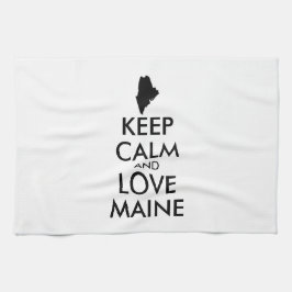 PAÑO DE COCINA PERSONALIZABLE MANTENER CALMA Y AMAR A MAINE