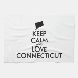 Paño De Cocina Personalizable MANTENER CALMA Y AMAR CONECTICUADO