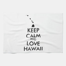 Paño De Cocina Personalizable MANTENER LA CALMA Y AMAR A HAWAII