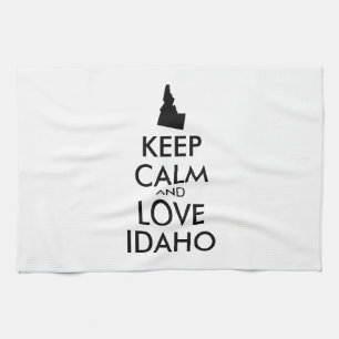 Paño De Cocina Personalizable MANTENER LA CALMA Y AMAR A IDAHO