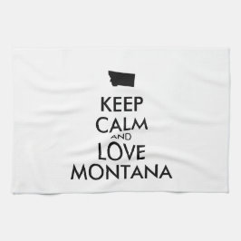 PAÑO DE COCINA PERSONALIZABLE MANTENER LA CALMA Y AMAR A MONTANA