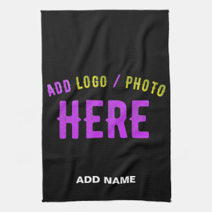 PAÑO DE COCINA PERSONALIZABLE MODERNO ESTILO NEGRO VERIFICADO MAR