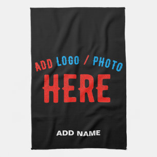 PAÑO DE COCINA PERSONALIZABLE MODERNO ESTILO NEGRO VERIFICADO MAR