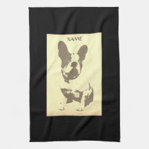 Personalizable TOWEL DE COCINA DE BULLDOG FRANCÉS