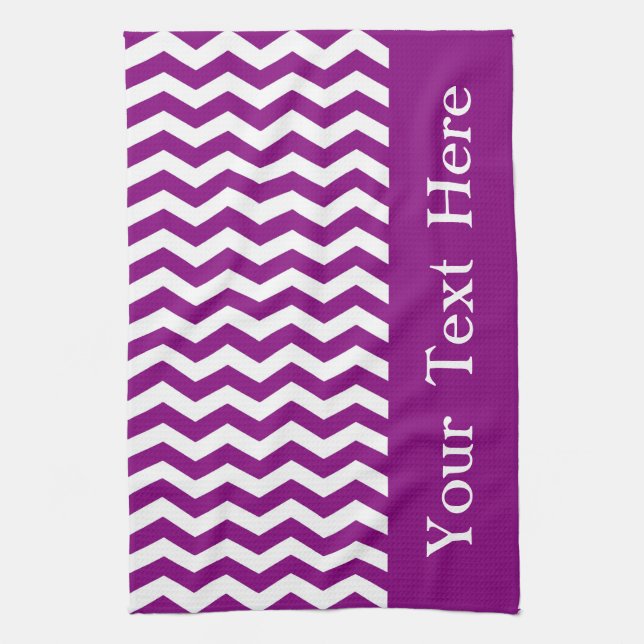 Paño De Cocina Personalizable Vina del Mar Morple Wave Chevron (Vertical)