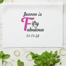 Paño De Cocina Personalizado 50 y fabuloso feliz 50 cumpleaños