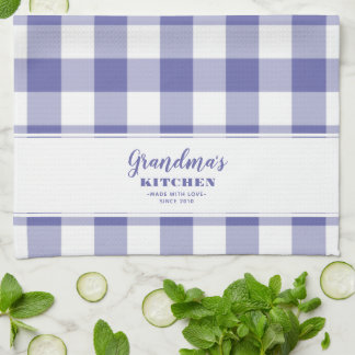 Paño De Cocina Personalizado Abuela Cocina Periwinkle Azul Elegan