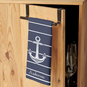 Paño De Cocina Personalizado Anchor Nautical Bathroom Ocean Naval