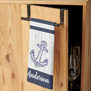 Paño De Cocina Personalizado Anchor Nautical Bathroom Ocean Naval