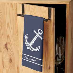 Paño De Cocina Personalizado Anchor Nautical Bathroom Ocean Naval