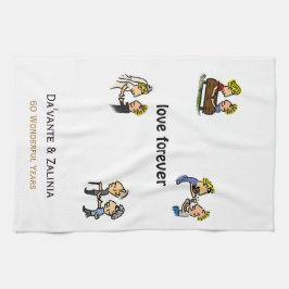 Paño De Cocina Personalizado Aniversario 🎉 Cute Couple