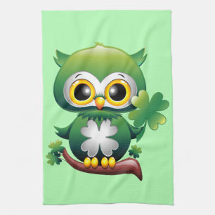 Paño De Cocina Personalizado Baby Owl St Patrick Paddy