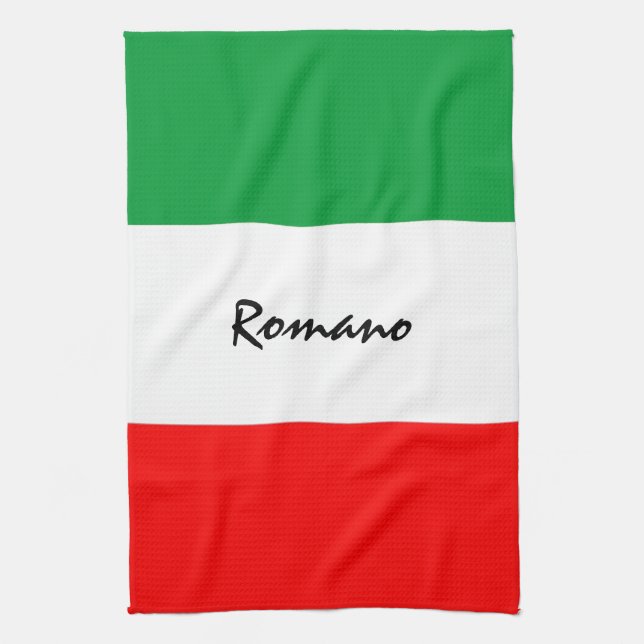 Paño De Cocina Personalizado Bandera Italiana-Estadounidense Coci (Vertical)