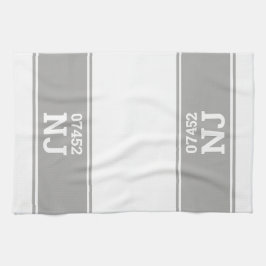 Paño De Cocina Personalizado Código postal y regalo para el calen