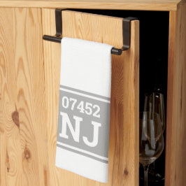 Paño De Cocina Personalizado Código postal y regalo para el calen