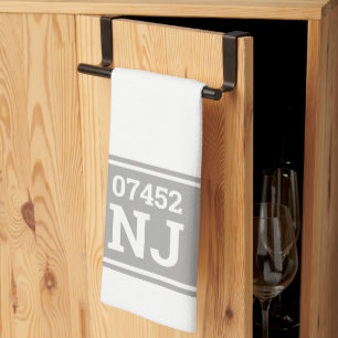 Paño De Cocina Personalizado Código postal y regalo para el calen