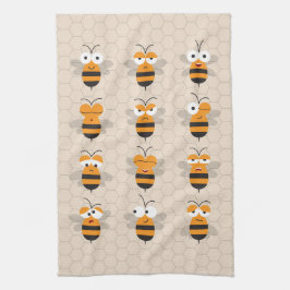 Paño De Cocina Personalizado Cute Funny Honey Bee Honeycomb