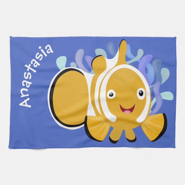 Paño De Cocina Personalizado de anenoma de payaso alegre (Horizontal)