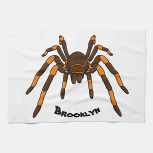 Paño De Cocina Personalizado de araña tarántula arenosa marrón y 