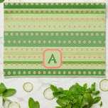 Paño De Cocina Personalizado de banda Polkadot de estilo inicial<br><div class="desc">Moda Trazo Inicial Personalizado Polkadot Talla de cocina de estilo. Estas toallas divertidas y coloridas son perfectas para añadir algo de alegría única a su cocina. Págalo con una botella de vino y hace un gran regalo personalizado para amigos, familia, compañeros de trabajo, vecinos, etc. Añadir una inicial en el...</div>