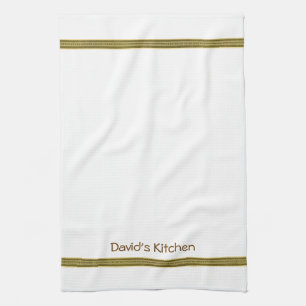 Paño De Cocina Personalizado de banda verde Dish Tea Kitchen Toal