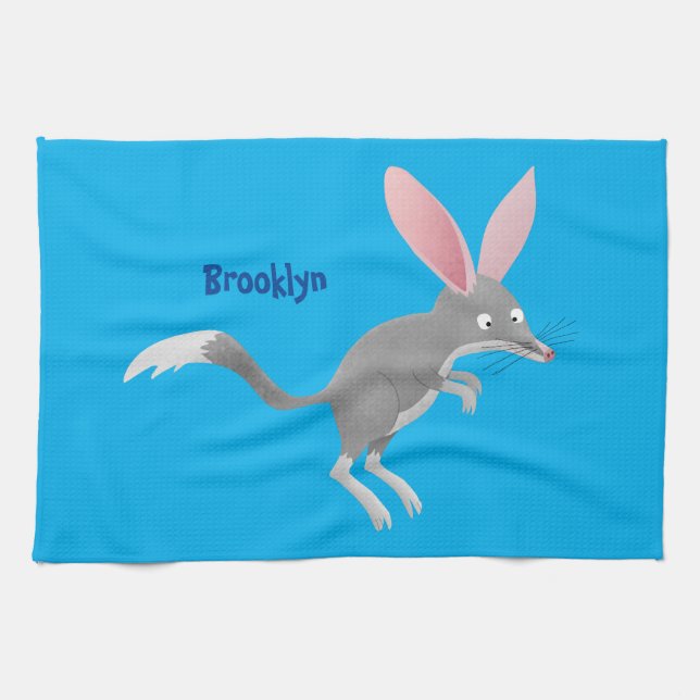 Paño De Cocina Personalizado de bilby australiano feliz (Horizontal)