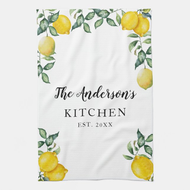 Paño De Cocina Personalizado de cocina familiar Lemons (Vertical)