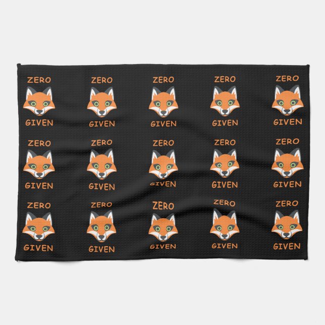 Paño De Cocina Personalizado de Emoji de frases de moda Zero Fox (Horizontal)