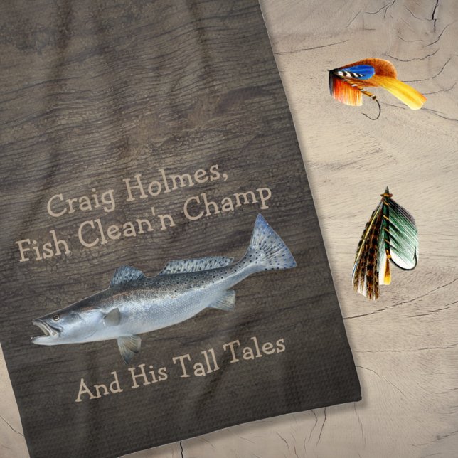 Paño De Cocina Personalizado de Fishing・de trucha de agua salada (Subido por el creador)