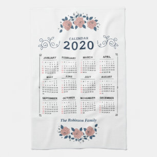 Paño De Cocina personalizado de personalización del calendario m