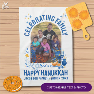 Paño De Cocina PERSONALIZADO de REUNIÓN FAMILIAR HANUKKAH Foto Ch