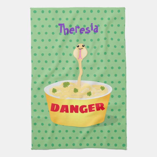 Paño De Cocina Personalizado de serpientes de fideos de pelo hues (Vertical)