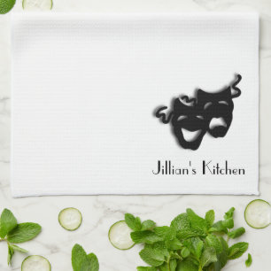 Paño De Cocina Personalizado de teatro de comedia y tragedia