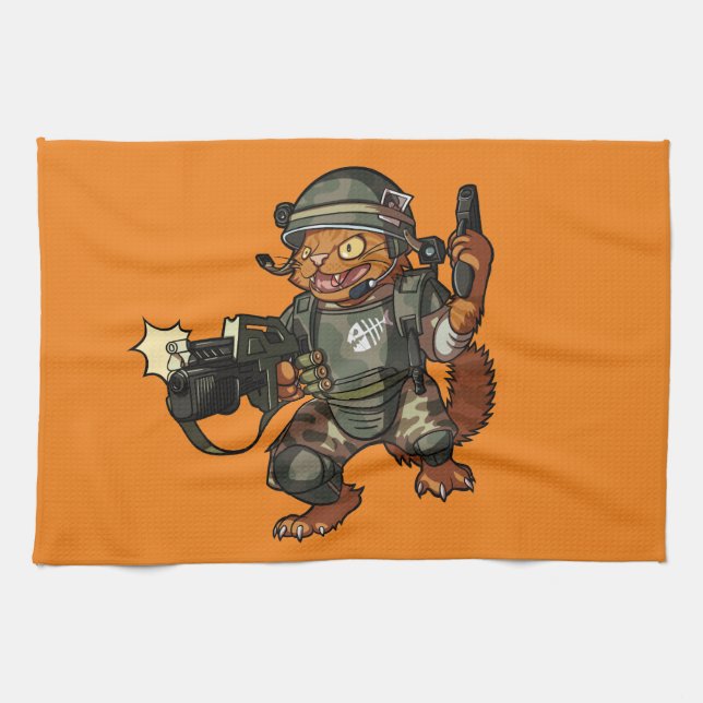 Paño De Cocina Personalizado de tiro de gatito marino de ciencia  (Horizontal)