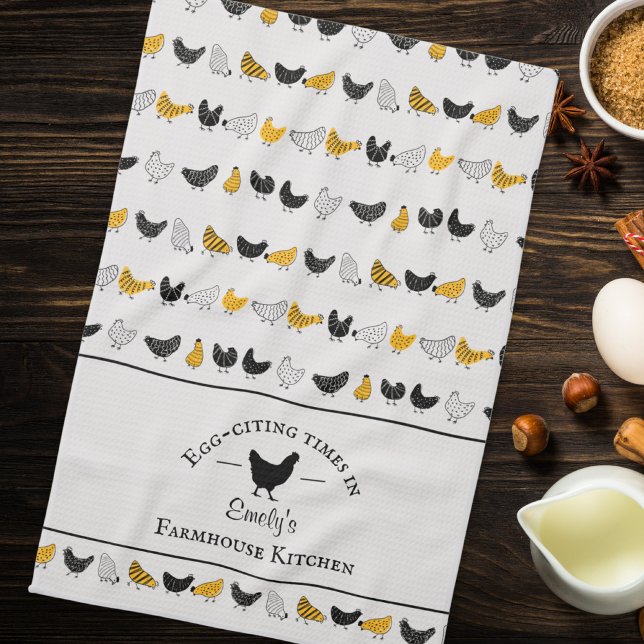 Paño De Cocina Personalizado Farmhouse Kitchen Pattern (farmhouse kitchen towel)