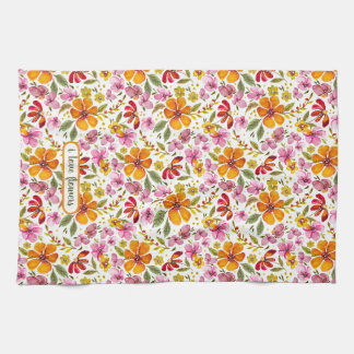 Paño De Cocina Personalizado Finalmente Floral Acuarela de Primav
