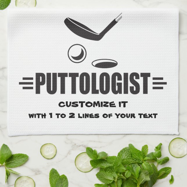 Paño De Cocina Personalizado Funny Golf (Doblado)