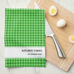 Paño De Cocina Personalizado Gingham Kitchen Towel