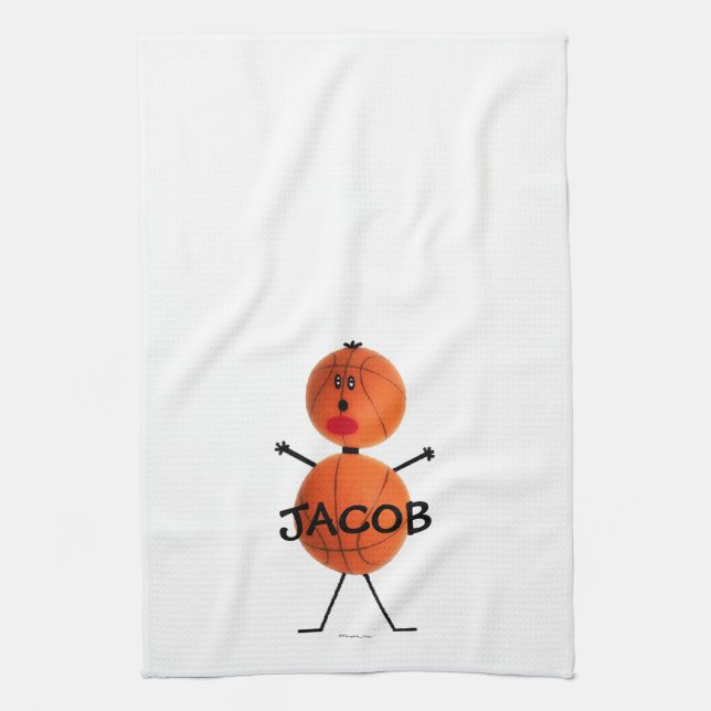 Paño De Cocina Personalizado jugador de baloncesto (Vertical)