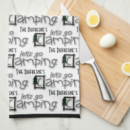 Paño De Cocina Personalizado "Let's Go Camping"