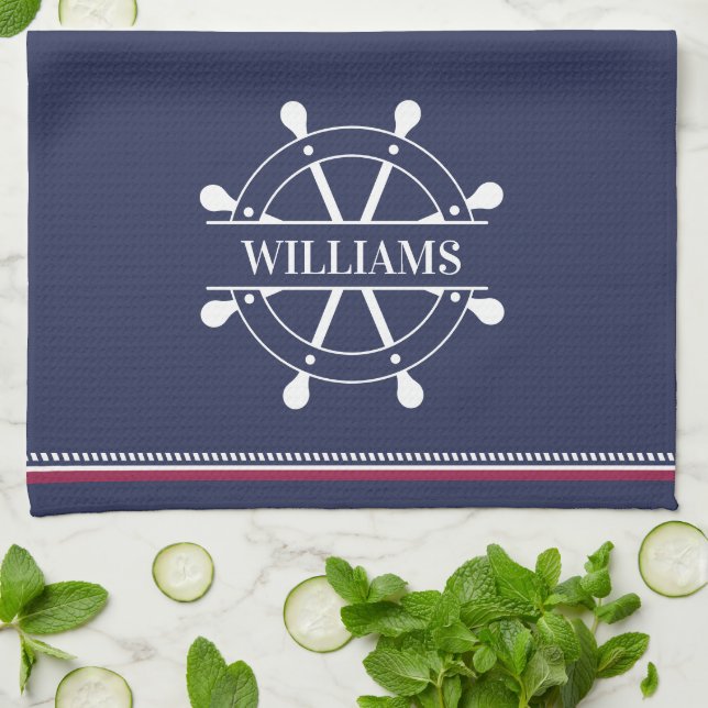 Paño De Cocina Personalizado Náutico (Doblado)
