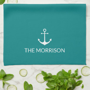 Paño De Cocina Personalizado Náutico Nombre del bote Anuncio bla