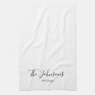 Paño De Cocina Personalizado nombre de familia moderno templario 