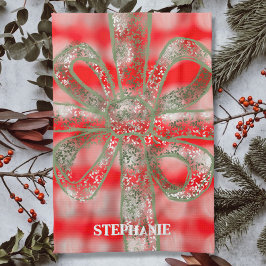 Paño De Cocina Personalizado nombre de festividad dorado arco ver