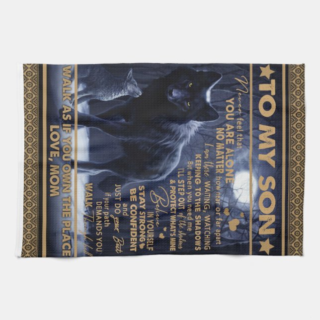 Paño De Cocina Personalizado Para Mi Hijo, Regalo De Cumpleaños D (Horizontal)