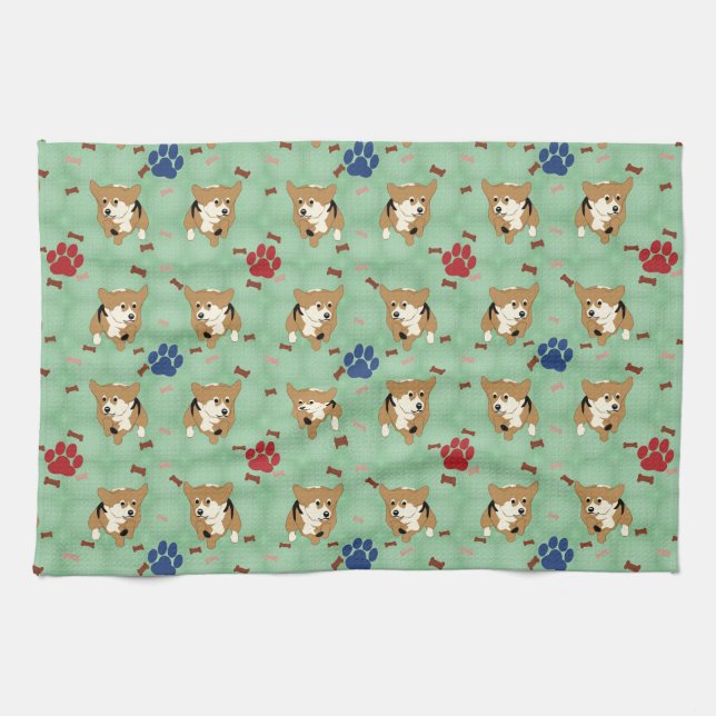 Paño De Cocina Personalizado Pembroke Welsh Corgi (Horizontal)