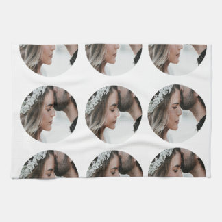 Paño De Cocina personalizado simple añadir collage de fotos circu