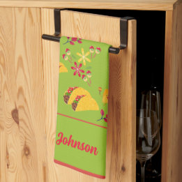 Paño De Cocina Personalizado Taco Fun Green