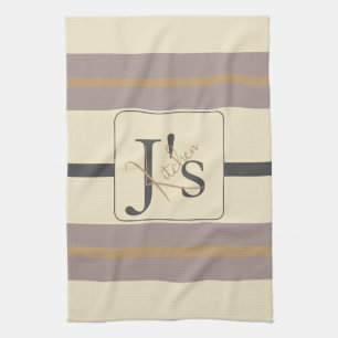 Paño De Cocina Personalizado Taupe Dorado Moderno Neutro Chic
